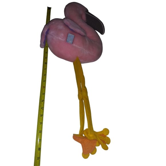 VTG Heartline Pink Flamingo Stuffed Plush Green Eyed Purple Wing Flamingo 1983 - Picture 12 of 12